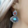 O1CN01JaIqA5294vJldDUi1_3175378015-0-cib Wholesale Bohemian Mint Chalcedony Metal Earrings