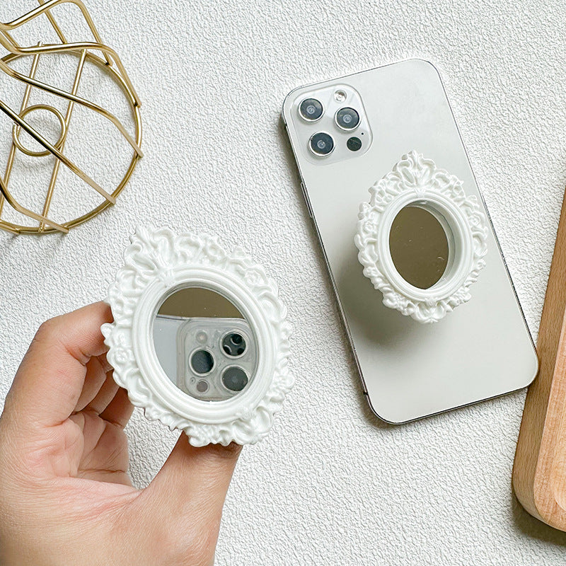Wholesale Solid Color Lace Mirror Sticker Acrylic Mobile Phone Airbag Holder