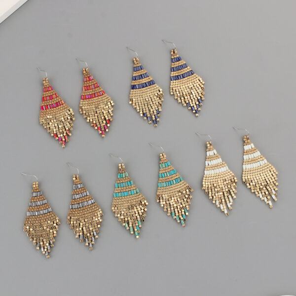 Wholesale Bohemian Handmade Retro Ethnic Style Sumi Pearl Earrings