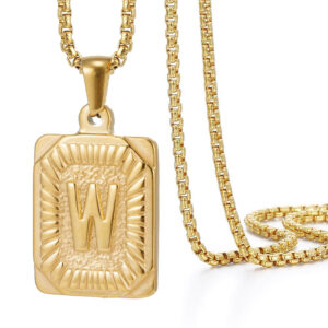 Gold W (with chain)