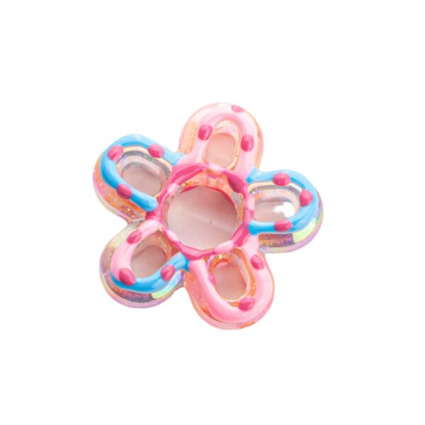 Wholesale Hollow Big Flower Color Hand-painted Acrylic Vertical Hole DIY Bracelet Bag Chain Car Hanging Accessories