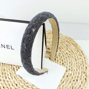 2.4cm diamond pearl rhinestone headband [gray]]