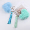 Wholesale Heart Shaped Fur Ball Tassel Keychain