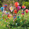 Wholesale Hot Sale Rainbow Hot Air Balloon National Flag Outdoor Decoration Windmill