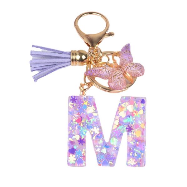 Wholesale Snowflake Love Sequin Letter Resin Keychains