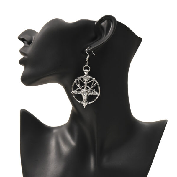 Wholesale Literary Skull Head Sheep Head Demon God Earrings