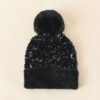 Wholesale Autumn/Winter Sequined Pom Knitted Wool Hat