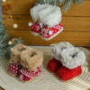 Wholesale Fabric Boots Christmas Tree Pendants