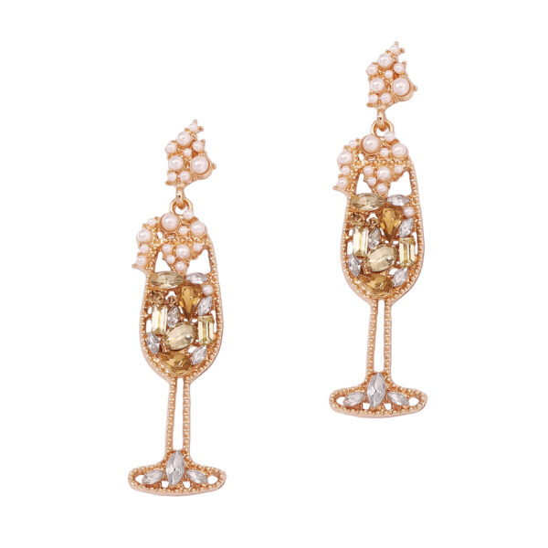 O1CN01JmWzat1gFnttQsbYi_2213748334113-0-cib Wholesale Pearl Inlaid Diamond Wine Glass Shaped Alloy Earrings