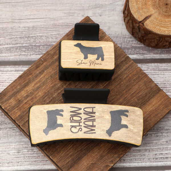 O1CN01JoIjxG1ftMW35aePH_3172764064-0-cib-1 Wholesale Western Style West Highland Cow Chicken Leather Hair Clip Shark Clip Combination