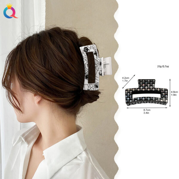 Wholesale Halloween Printed Skeleton Ghost Plastic Hair Clips