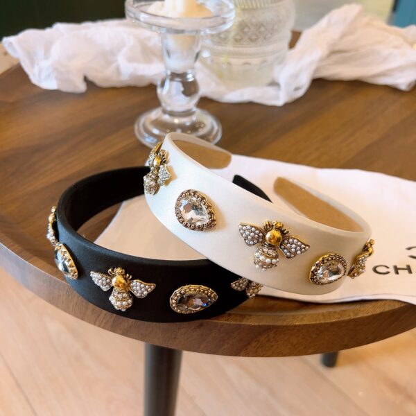 Wholesale High Skull Rhinestone Wide Version Colorful Headband