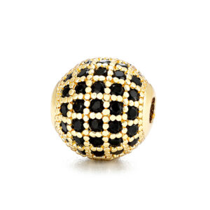 10MM black diamond gold