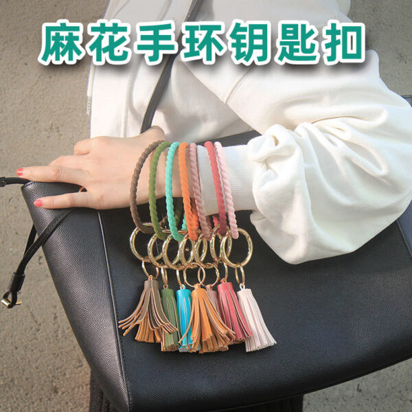 Wholesale Twist Tassel Silicone Wrist Keychain