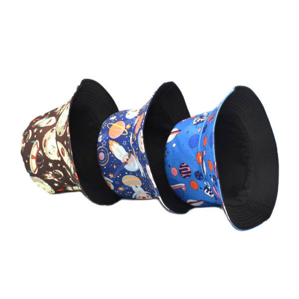 Wholesale Cotton Planet Space Print Bucket Hat