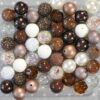 Wholesale 50pcs Brown 20MM Acrylic Large Beads DIY Mixed Color Mixed Beads Loose Beads Combination