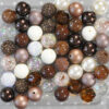 Wholesale 50pcs Brown 20MM Acrylic Large Beads DIY Mixed Color Mixed Beads Loose Beads Combination