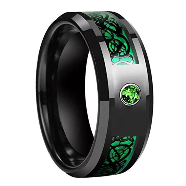 Wholesale Zircon Inlaid Titanium Steel Ring