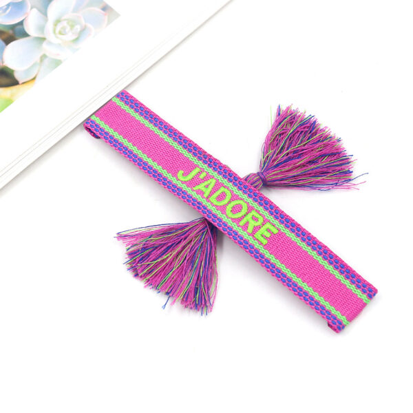 Wholesale Simple Hand Woven Tassel Polyester Bracelet