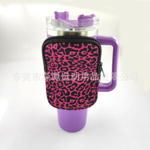 Purple red print / Double pocket