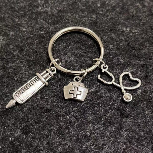 Wholesale Stethoscope Syringe Syringe Medical Staff Medical Equipment Keychain
