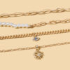 Wholesale Gold Plated Pearl Eye Alloy Necklaces