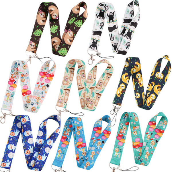 O1CN01JxOIcp22AEYV9y8qj__2207561887079-0-cib Wholesale Polyester Cute Sloth Mobile Phone Lanyard Keychain