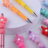 Wholesale Beadable Pens Handmade Flower Silicone Beaded Ballpoint Pen