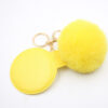 Wholesale Small Mirror Hair Ball Bag Alloy Keychain