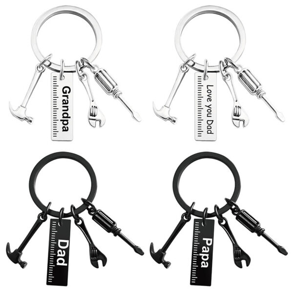 Wholesale Father's Day Gift Lettering Metal Keychain
