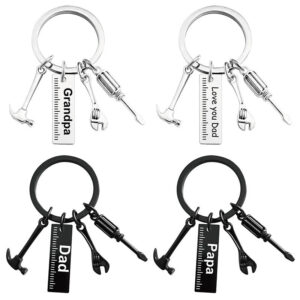 Wholesale Father's Day Gift Lettering Metal Keychain