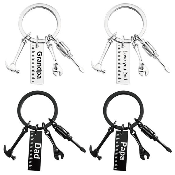 Wholesale Father's Day Gift Lettering Metal Keychain