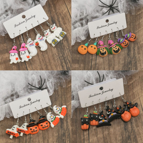 O1CN01JzaWjX24Evu2RqpfS_2207921077360-0-cib Wholesale Pumpkin Ghost Halloween Acrylic Earrings