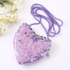 Wholesale Fabric Sequin Heart Children Shoulder Bag
