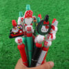 Wholesale Cartoon Christmas Snowman Tree Beadable Silicone Beaded Ballpoint Pen