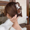 Wholesale Western Style Cow Pattern Leather Hair Clips