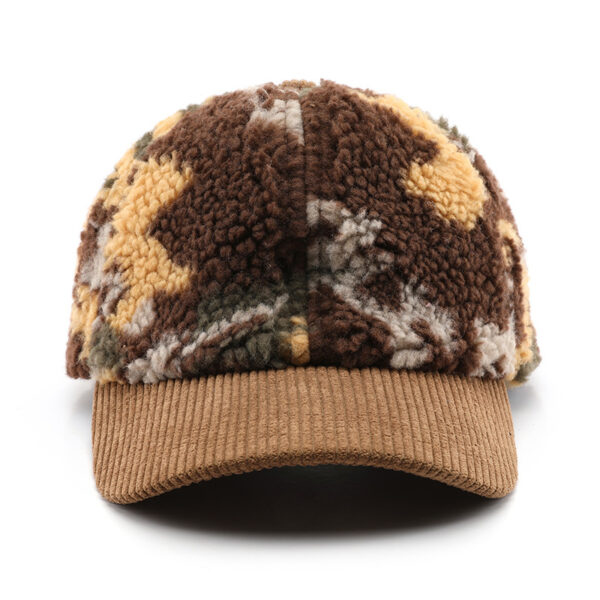 Wholesale Autumn and Winter Color Matching Plush Camouflage Cotton Baseball Caps