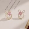 Wholesale Easter Bunny Cartoon Cute Alloy Earrings