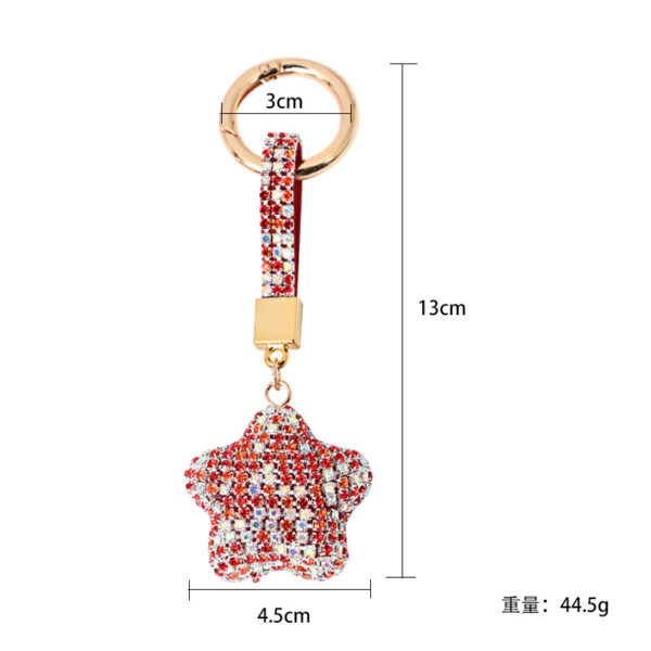Wholesale PU Diamond Star Keychain