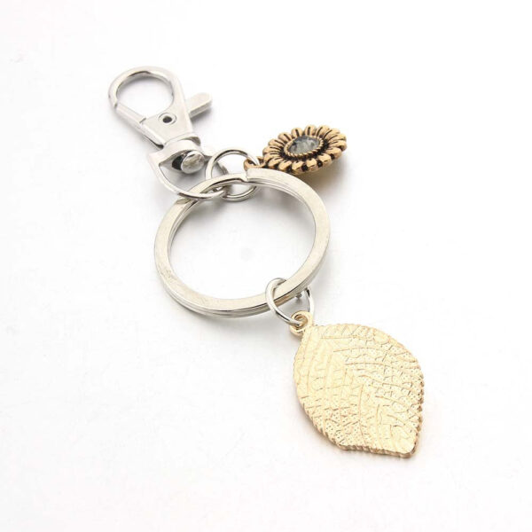 Wholesale New Creative Sunflower Leaf Keychain