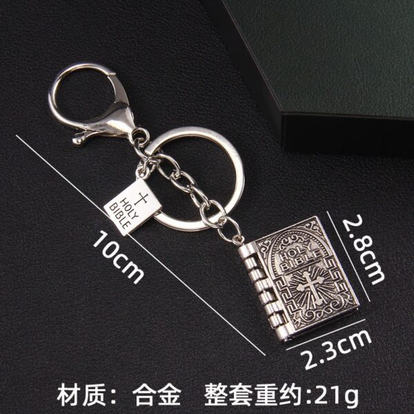 O1CN01K8kzJn1DdVVOfxybg_2210139950239-0-cib Wholesale Alloy Turnable Book Cross Keychain