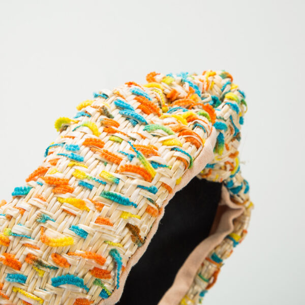 Wholesale Wide Border Braided Flower Fabric Twist Headband