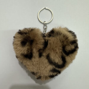 1 khakis black leopard print / 10cm leopard love (Silver single circle)