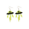 Wholesale Earrings Acrylic Halloween Funny Alien Fluorescent