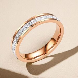 5-b-5 rose gold square diamonds in a row / No. 7