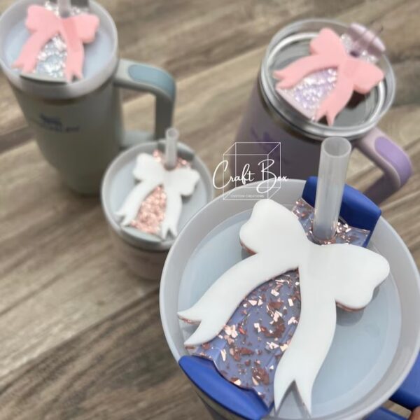 Wholesale Bow Gold Dust Transparent Ice Fighter 40OZ Cup Lid Label