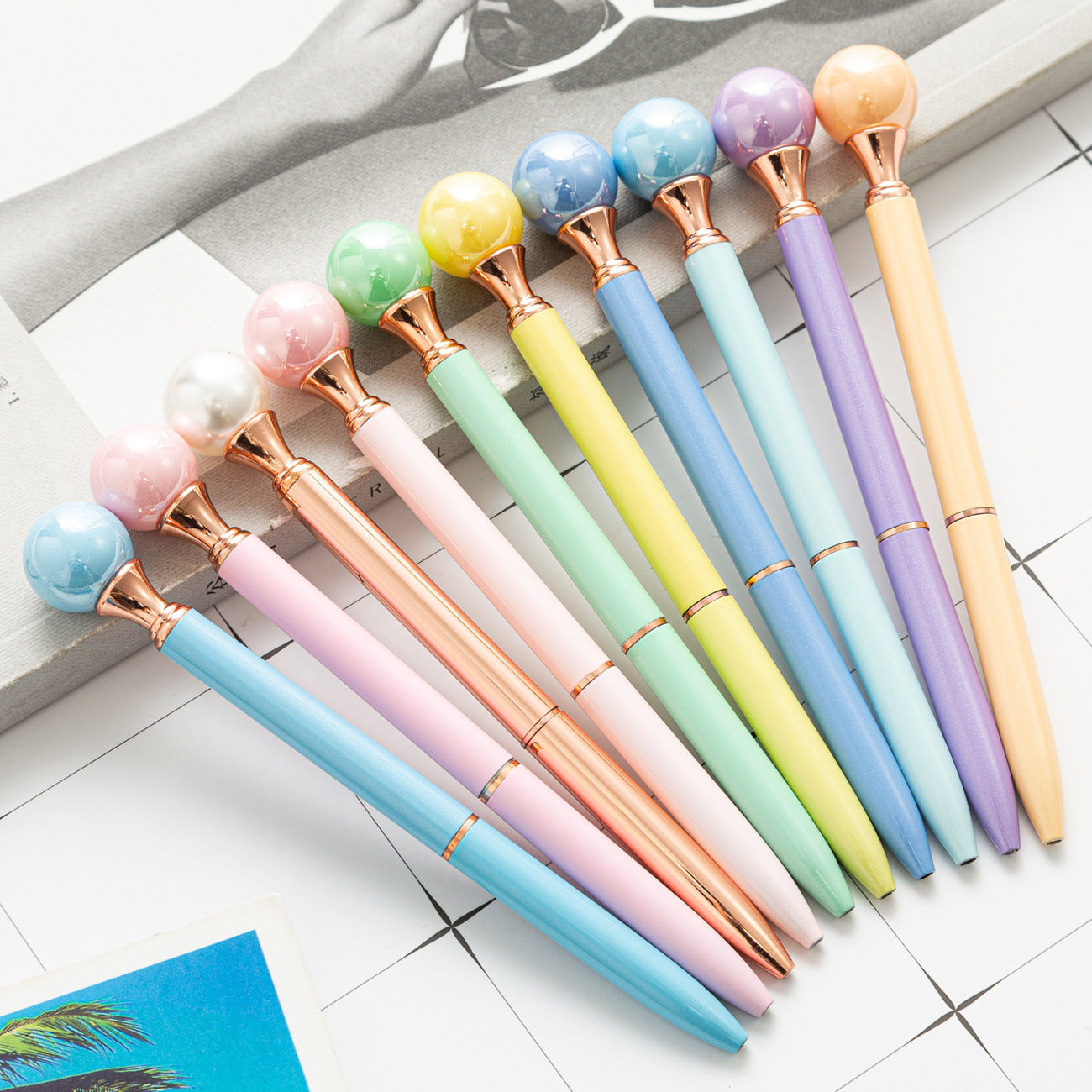 Wholesale Swirling Pearl Metal Ballint Pen