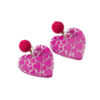 Wholesale Transparent Color Heart Beads Acrylic Earrings