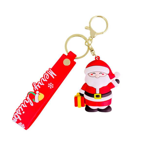 Wholesale Creative Christmas Deer Snowman Cartoon PVC Key Chain