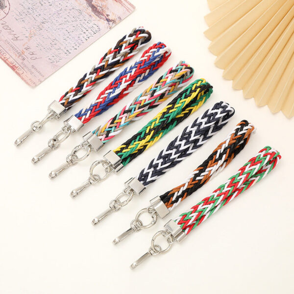 Wholesale Colorful Braided Lanyard Keychain
